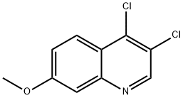 3,4-ジクロロ-7-メトキシキノリン 化学構造式