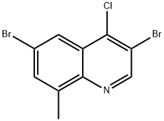 4-Chloro-3,6-dibromo-8-methylquinoline 化学構造式