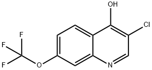 3-Chloro-4-hydroxy-7-trifluoromethoxyquinoline Struktur