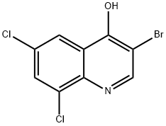 3-Bromo-6,8-dichloro-4-hydroxyquinoline Struktur