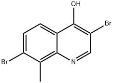 3,7-Dibromo-4-hydroxy-8-methylquinoline Struktur