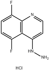 4-Hydrazino-5,8-difluoroquinoline hydrochloride Struktur