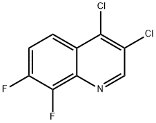 3,4-Dichloro-7,8-difluoroquinoline Struktur