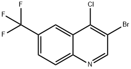 3-溴-4-氯-6-三氟甲基喹啉 结构式