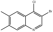 3-Bromo-4-chloro-6,7-dimethylquinoline Struktur