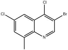3-Bromo-4,6-dichloro-8-methylquinoline Struktur