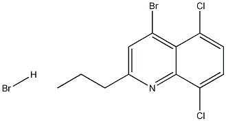 4-Bromo-5,8-dichloro-2-propylquinoline hydrobromide Struktur