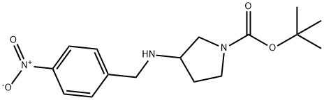 3-(4-nitrobenzylamino)pyrrolidine-1-carboxylic acid tert-butyl ester Structure