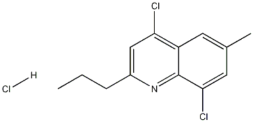 4,8-Dichloro-6-methyl-2-propylquinoline hydrochloride Struktur