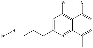 4-Bromo-5-chloro-8-methyl-2-propylquinoline hydrobromide 化学構造式