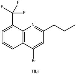 4-Bromo-2-propyl-8-trifluoromethylquinoline hydrobromide Struktur