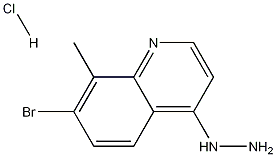 7-Bromo-4-hydrazino-8-methylquinoline hydrochloride Struktur