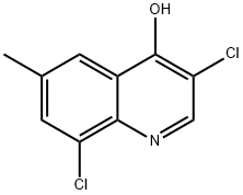 3,8-Dichloro-4-hydroxy-6-methylquinoline Struktur