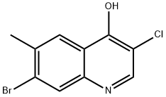 7-Bromo-3-chloro-4-hydroxy-6-methylquinoline Struktur