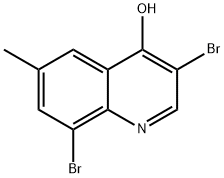 3,8-Dibromo-4-hydroxy-6-methylquinoline Struktur