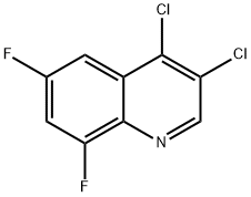 3,4-Dichloro-6,8-difluoroquinoline 结构式