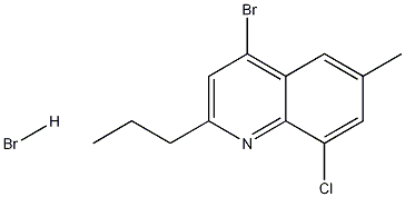 4-Bromo-8-chloro-6-methyl-2-propylquinoline hydrobromide Struktur
