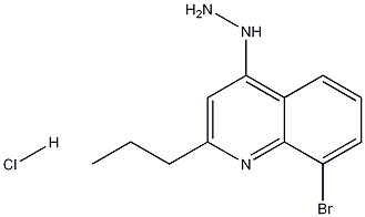 8-Bromo-4-hydrazino-2-propylquinoline hydrochloride 结构式