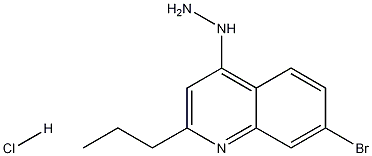 7-Bromo-4-hydrazino-2-propylquinoline hydrochloride Struktur