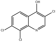 3,7,8-Trichloro-4-hydroxyquinoline 化学構造式