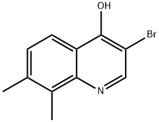 3-Bromo-7,8-dimethyl-4-hydroxyquinoline Struktur