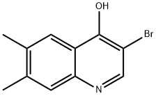 3-溴-6,7-二甲基喹啉-4-醇, 1204811-69-7, 结构式