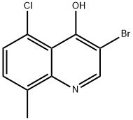 3-Bromo-5-chloro-4-hydroxy-8-methylquinoline 结构式