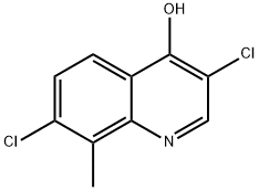 3,7-Dichloro-4-hydroxy-8-methylquinoline Structure