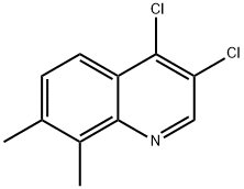 3,4-Dichloro-7,8-dimethylquinoline Struktur