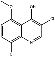 3,8-Dichloro-4-hydroxy-5-methoxyquinoline Struktur