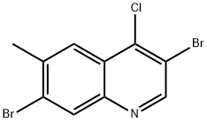 4-Chloro-3,7-dibromo-6-methylquinoline Structure