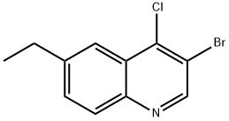 3-Bromo-4-chloro-6-ethylquinoline 结构式