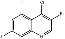 3-溴-4-氯-5,7-二氟喹啉 结构式