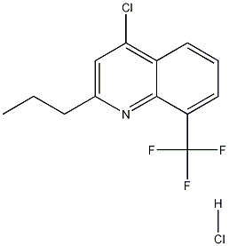 4-Chloro-2-propyl-8-trifluoromethylquinoline hydrochloride 结构式