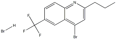 4-Bromo-2-propyl-6-trifluoromethylquinoline hydrobromide Struktur