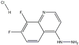 4-Hydrazino-7,8-difluoroquinoline hydrochloride 结构式