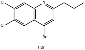 4-Bromo-6,7-dichloro-2-propylquinoline hydrobromide 结构式