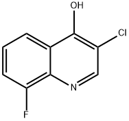 3-Chloro-8-fluoro-4-hydroxyquinoline 结构式
