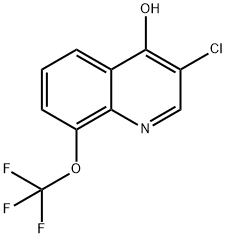 3-Chloro-4-hydroxy-8-trifluoromethoxyquinoline 结构式