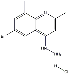 6-Bromo-2,8-dimethyl-4-hydrazinoquinoline hydrochloride Struktur