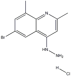 6-Bromo-2,8-dimethyl-4-hydrazinoquinoline hydrochloride 化学構造式