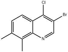 3-Bromo-4-chloro-7,8-dimethylquinoline 化学構造式