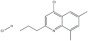4-Chloro-6,8-dimethyl-2-propylquinoline hydrochloride 结构式