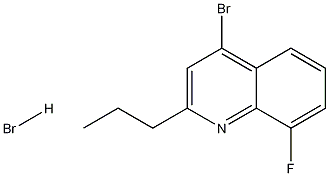 4-Bromo-8-fluoro-2-propylquinoline hydrobromide 化学構造式