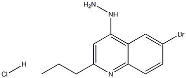 6-Bromo-4-hydrazino-2-propylquinoline hydrochloride Struktur