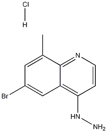 6-Bromo-4-hydrazino-8-methylquinoline hydrochloride,1204812-33-8,结构式