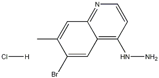 6-Bromo-4-hydrazino-7-methylquinoline hydrochloride Struktur