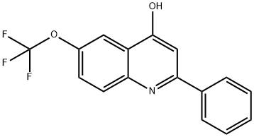 2-Phenyl-6-trifluoromethoxyquinolin-4-ol 化学構造式