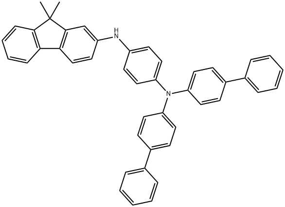 N1,N1-Bis([1,1'-biphenyl]-4-yl)-N4-(9,9-dimethyl-9H-fluoren-2-yl)-1,4-benzenediamine Structure