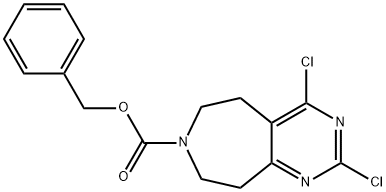 benzyl 2,4-dichloro-8,9-dihydro-5H-pyrimido[4,5-d]azepine-7(6H)-carboxylate Struktur
